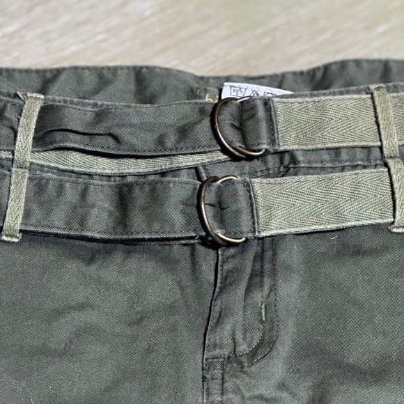 Y2K IT-GIRL Billabong Cargo Mini Skirt with Belt – Olive Green Size 3 VINTAGE - Picture 9 of 10